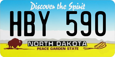 ND license plate HBY590