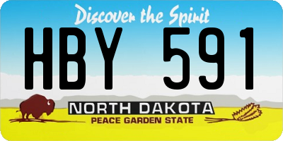 ND license plate HBY591