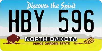 ND license plate HBY596