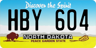 ND license plate HBY604