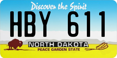 ND license plate HBY611