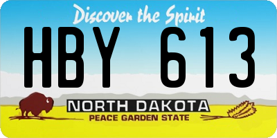 ND license plate HBY613