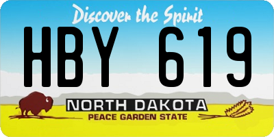 ND license plate HBY619