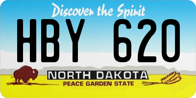 ND license plate HBY620