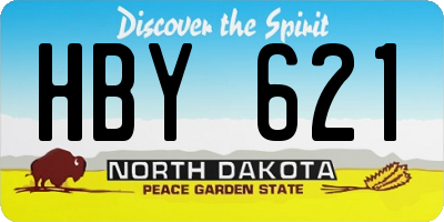 ND license plate HBY621