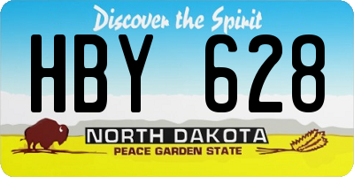 ND license plate HBY628