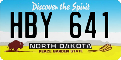 ND license plate HBY641