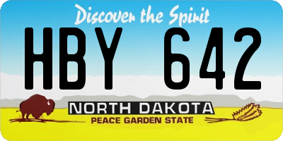 ND license plate HBY642