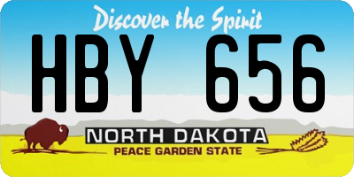 ND license plate HBY656