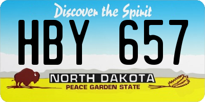 ND license plate HBY657