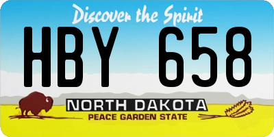 ND license plate HBY658