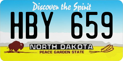 ND license plate HBY659