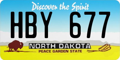 ND license plate HBY677