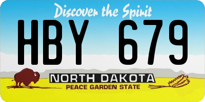 ND license plate HBY679