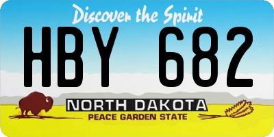 ND license plate HBY682