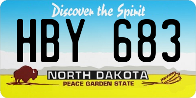 ND license plate HBY683