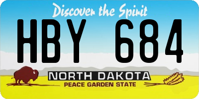 ND license plate HBY684