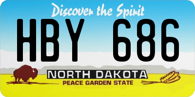 ND license plate HBY686