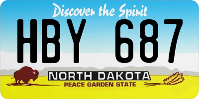 ND license plate HBY687