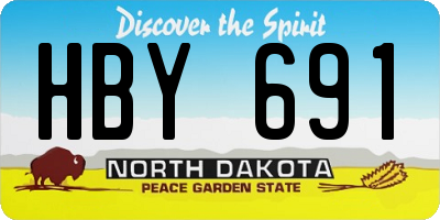 ND license plate HBY691