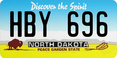 ND license plate HBY696