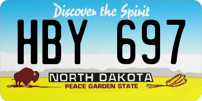 ND license plate HBY697