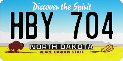 ND license plate HBY704