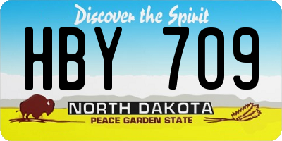 ND license plate HBY709