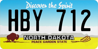 ND license plate HBY712