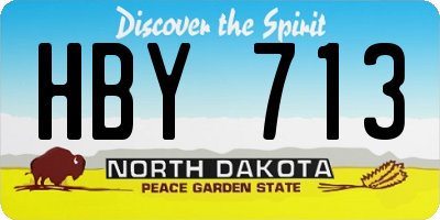 ND license plate HBY713