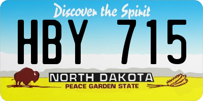 ND license plate HBY715