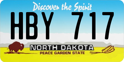 ND license plate HBY717