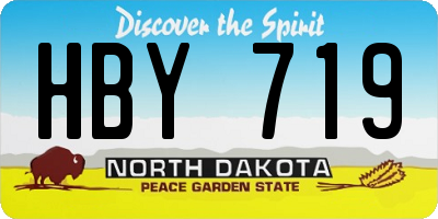 ND license plate HBY719