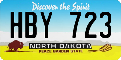 ND license plate HBY723