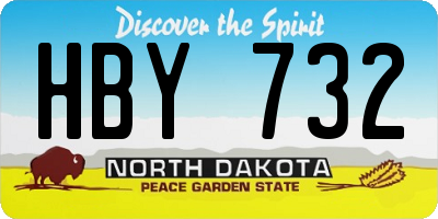 ND license plate HBY732