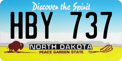 ND license plate HBY737
