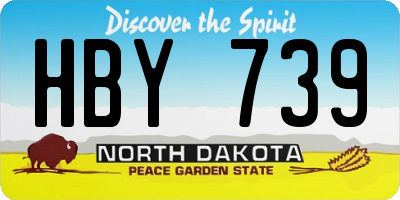 ND license plate HBY739