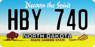 ND license plate HBY740