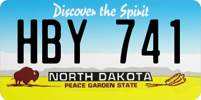 ND license plate HBY741