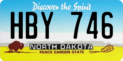 ND license plate HBY746