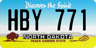 ND license plate HBY771