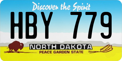 ND license plate HBY779