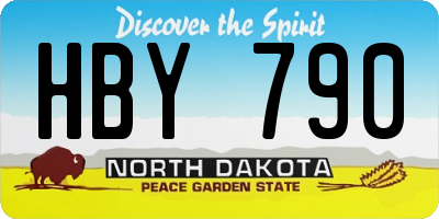 ND license plate HBY790