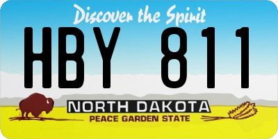 ND license plate HBY811