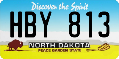 ND license plate HBY813