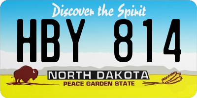 ND license plate HBY814