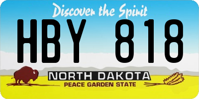 ND license plate HBY818