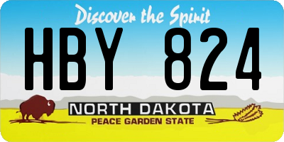 ND license plate HBY824