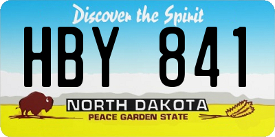 ND license plate HBY841