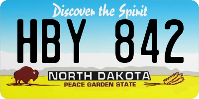 ND license plate HBY842